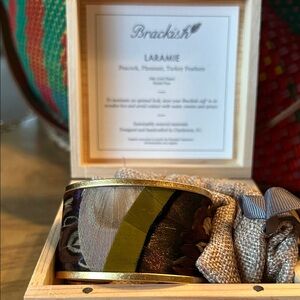 NIB Brackish Feather Cuff Bracelet - Multicolor